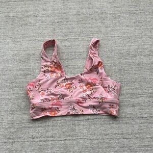 Offline by Aerie Floral Pink Sports Bra